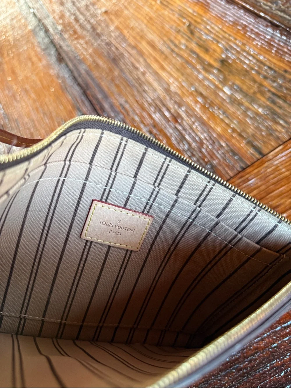 Louis Vuitton Monogram Canvas Brown Pouch Wristlet